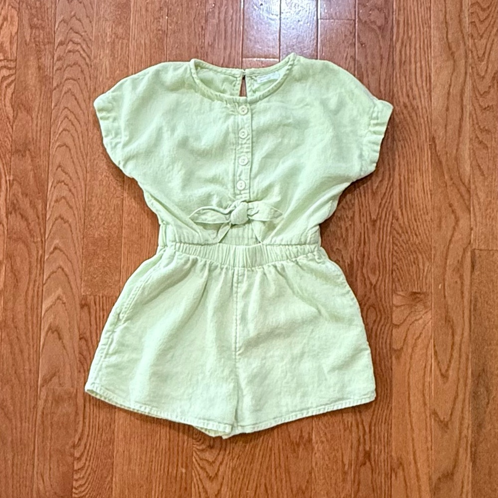 Abercrombie Kids Green Jumpsuit with Elastic Waist